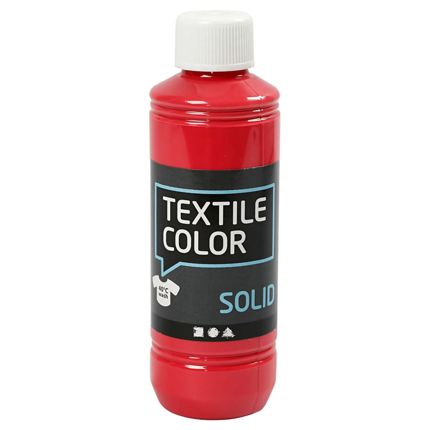 Creativ Company Textile Color Dekkende Textielverf - Rood, 250ml