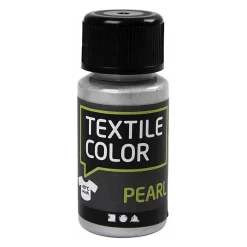 Creativ Company Textile Color Dekkende Textielverf - Zilver Parelmoer, 50ml