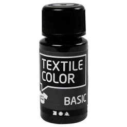 Textile Color Semi-dekkende Textielverf - Zwart, 50ml-Creativ Company Online