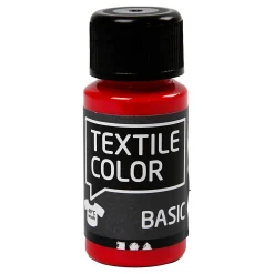 Creativ Company Textile Color Semi-dekkende Textielverf - Primair Rood, 50ml Sale