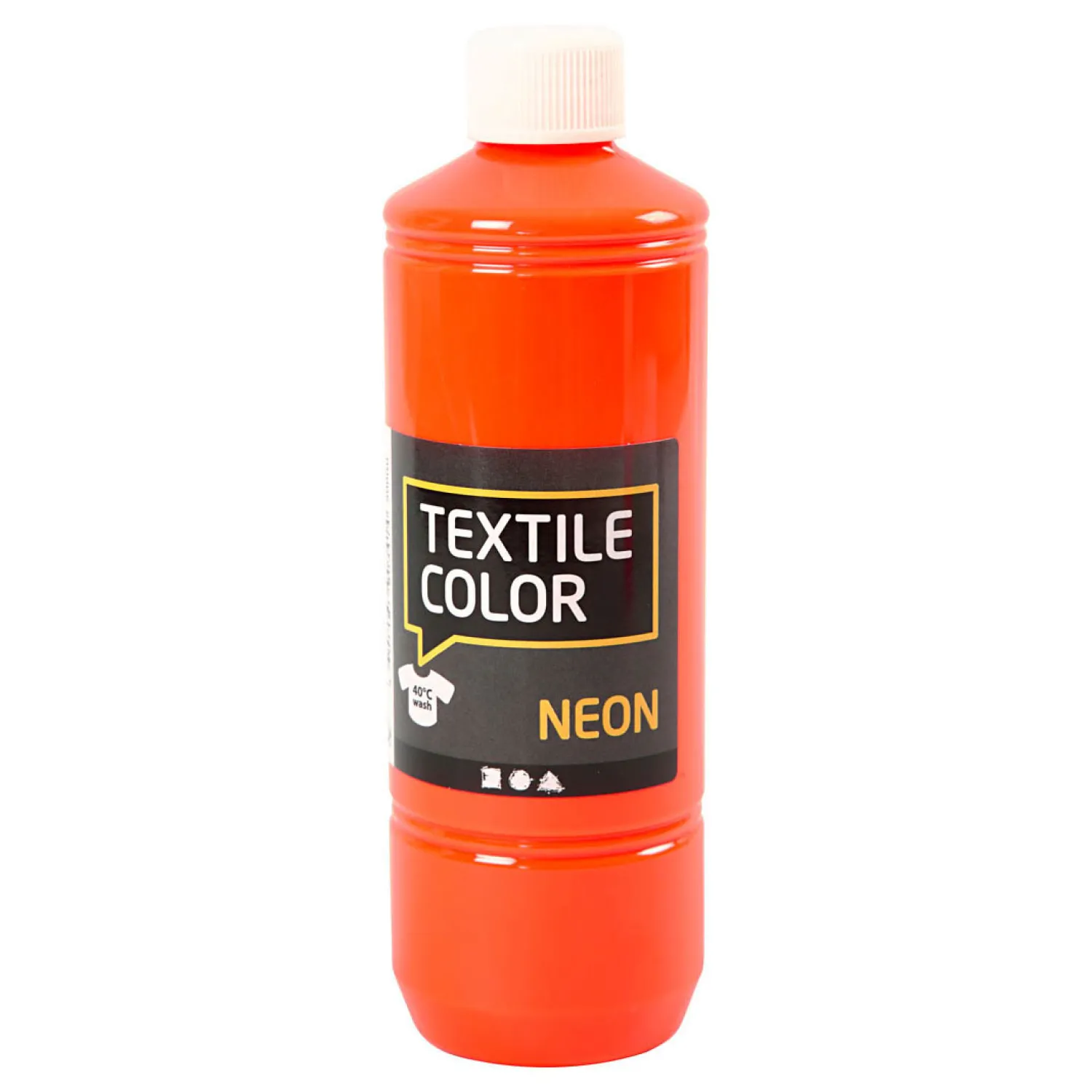 Textile Color Semi-dekkende Textielverf - Neon Oranje, 500ml>Creativ Company Hot