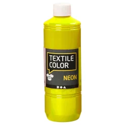 Creativ Company Textile Color Semi-dekkende Textielverf - Neon Geel, 500ml Sale