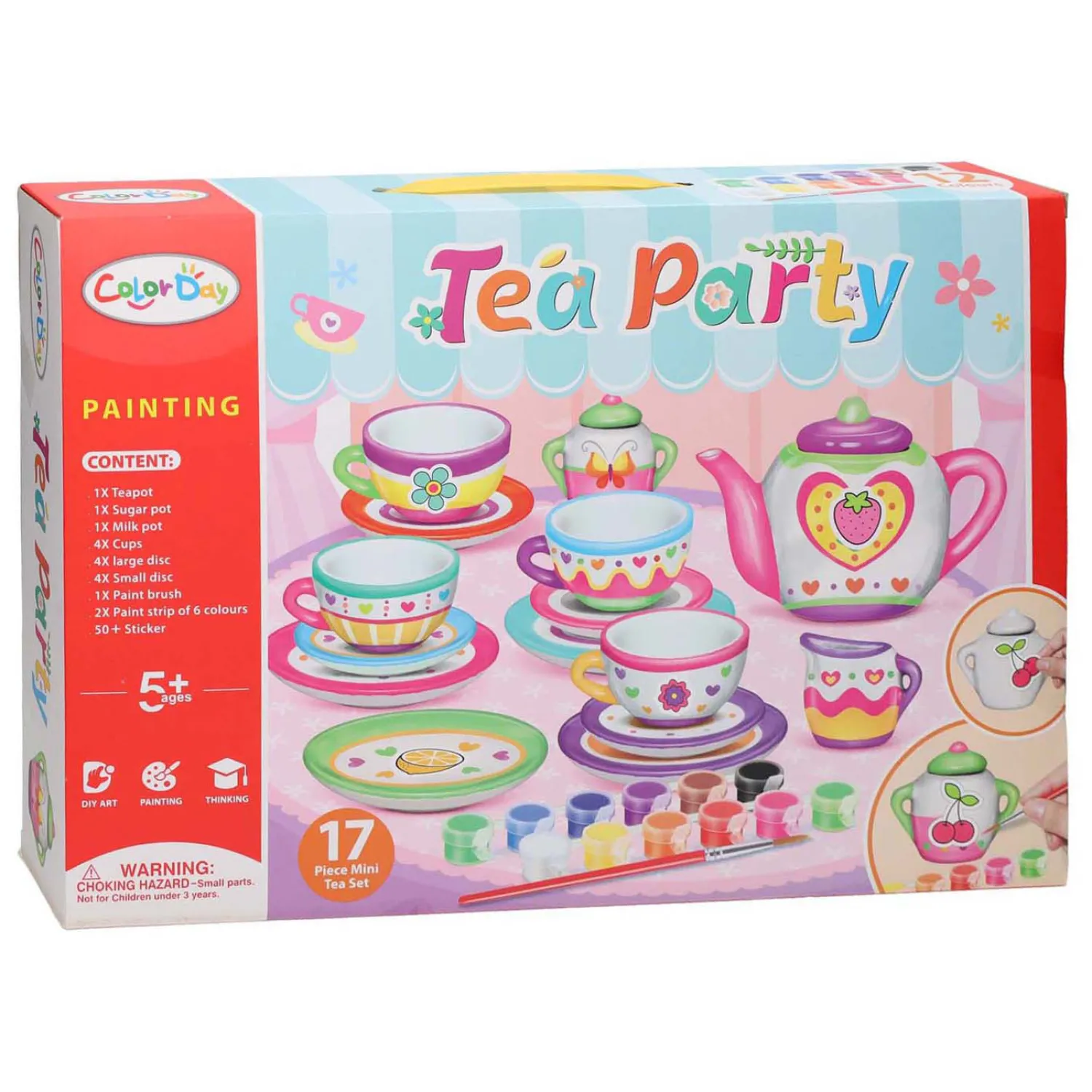 Theeset Schilderen Groot 17dlg.> Discount