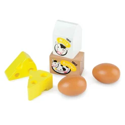 Tidlo Houten Eieren en Melk in een kratje