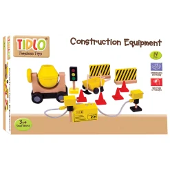 Houten Poppenhuis Bouwvakkers Constructie Materiaal, 13dlg.>Tidlo Sale