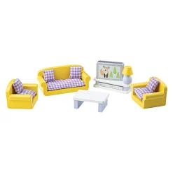 Houten Poppenhuis Meubels Woonkamer, 9dlg.-Tidlo Best