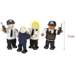Tidlo Houten Poppenhuis Poppen Politie en Boef, 4st.