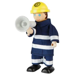 Houten Poppenhuis Poppen Brandweermannen, 4st.-Tidlo New