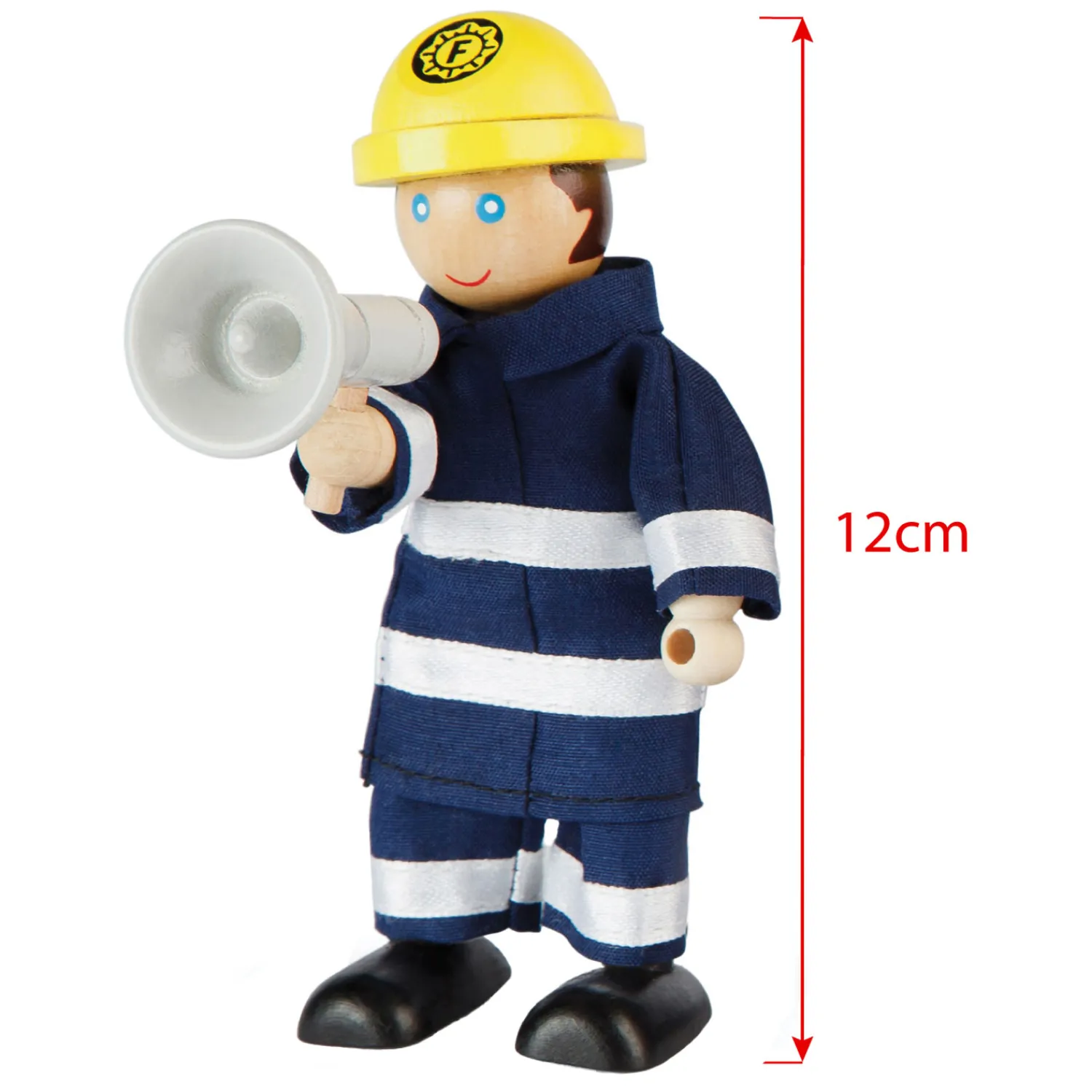 Houten Poppenhuis Poppen Brandweermannen, 4st.-Tidlo New