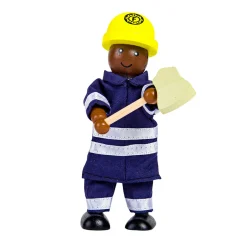 Houten Poppenhuis Poppen Brandweermannen, 4st.-Tidlo New