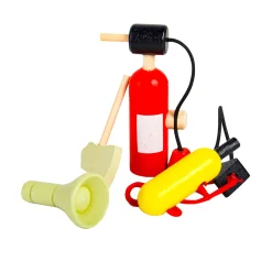 Houten Poppenhuis Poppen Brandweermannen, 4st.-Tidlo New