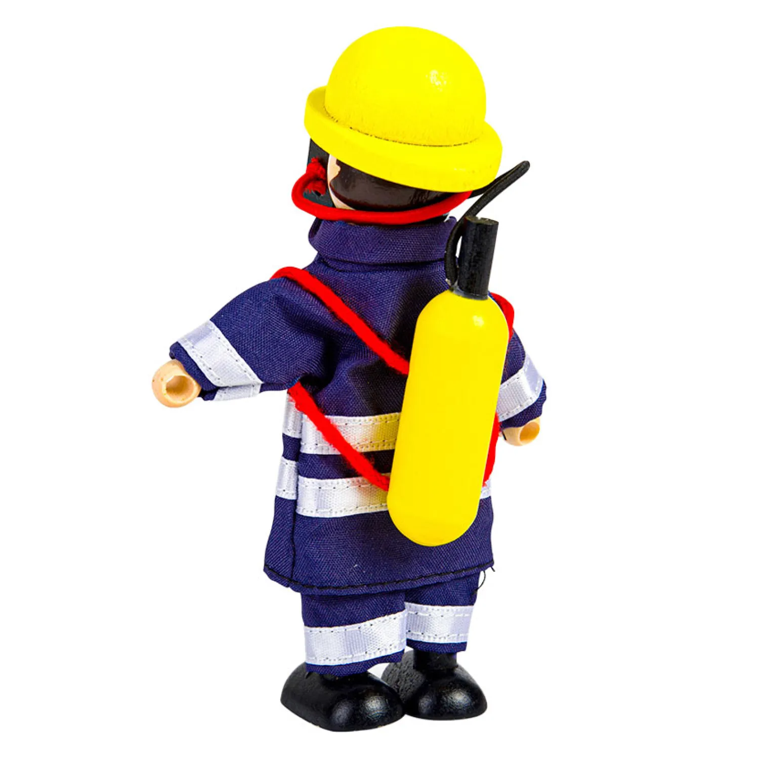 Houten Poppenhuis Poppen Brandweermannen, 4st.-Tidlo New