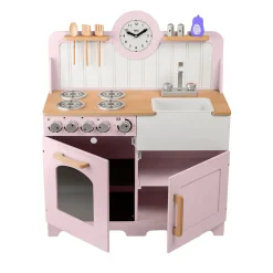Tidlo Houten Speelkeuken Landelijk Roze, 7dlg. Hot