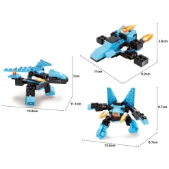 Titans Robot Bouwblokjes Bouwset 3-in-1- New