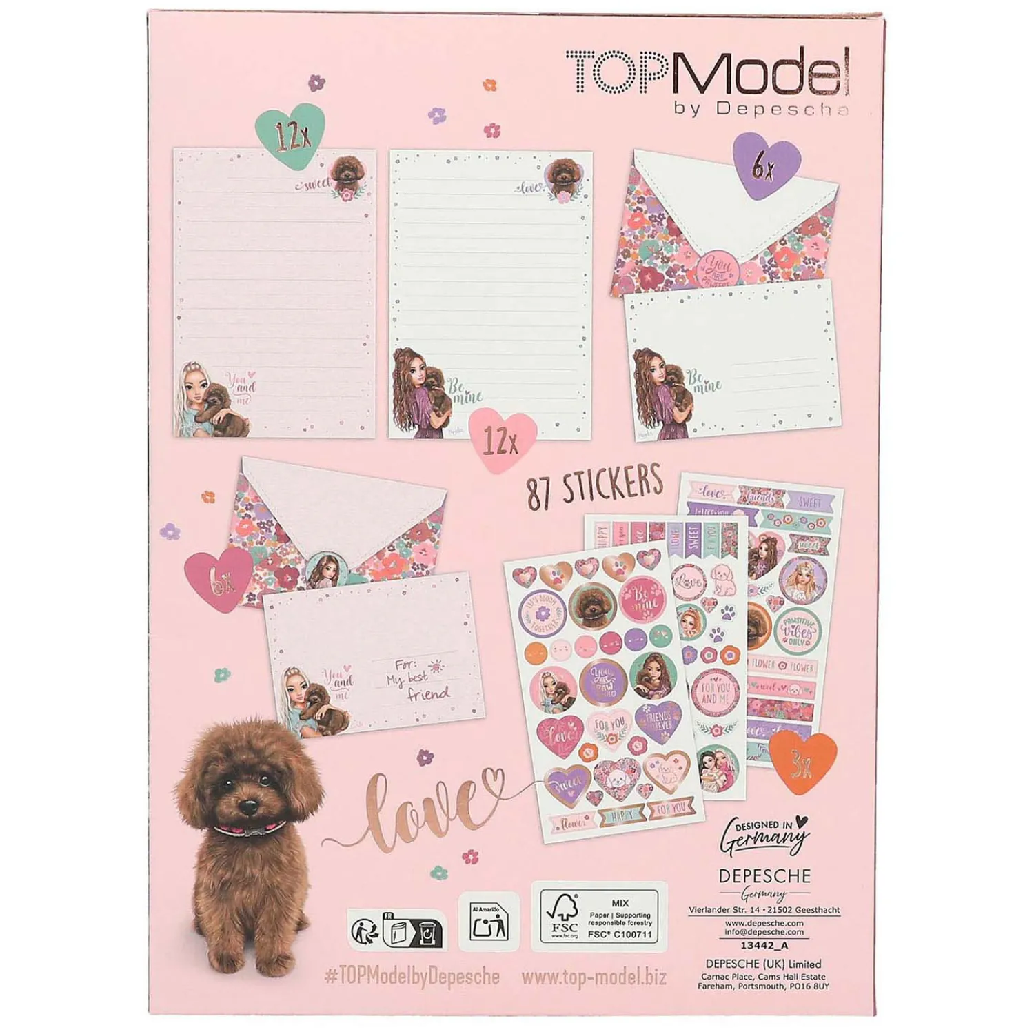 TOPModel Briefpapier Floral New
