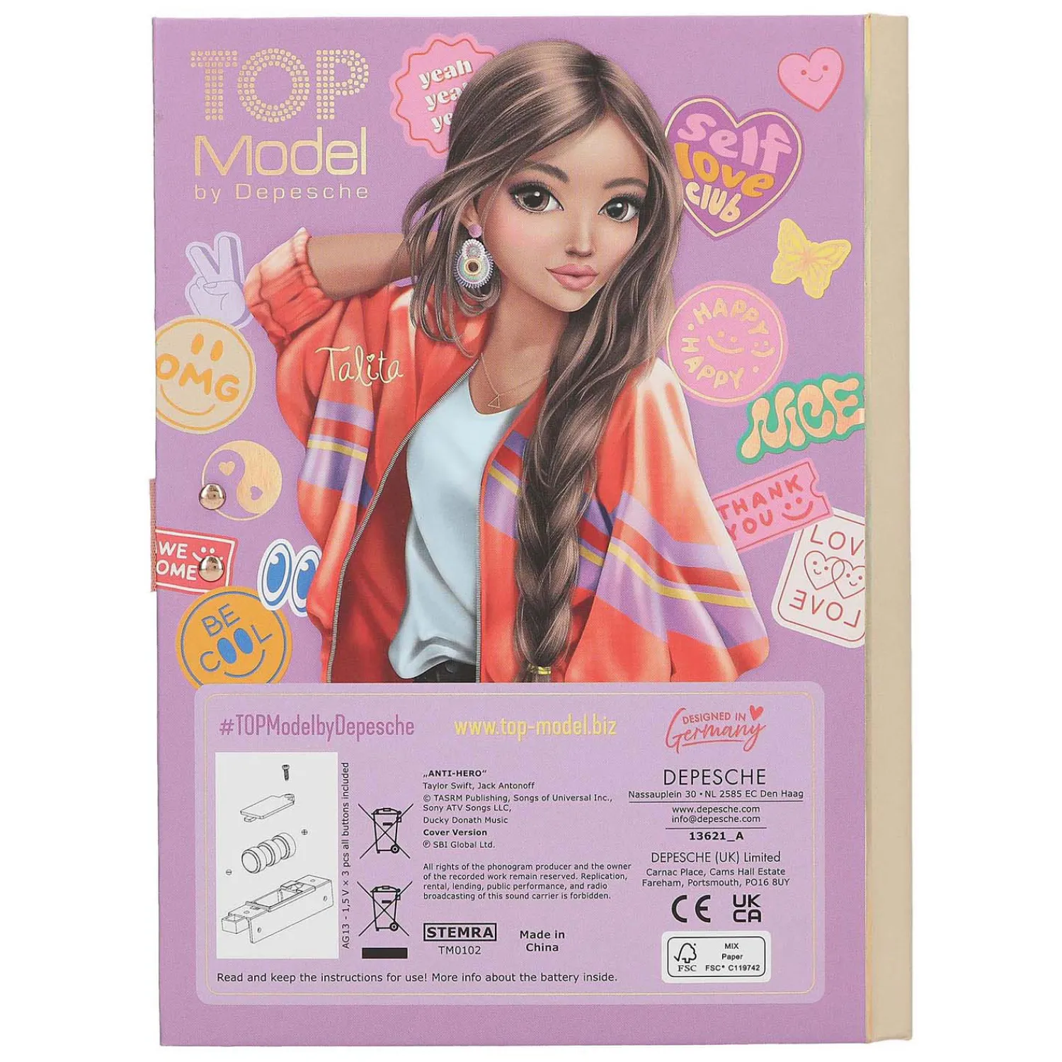 Dagboek met Code en Geluid Girl Power>TOPModel Discount