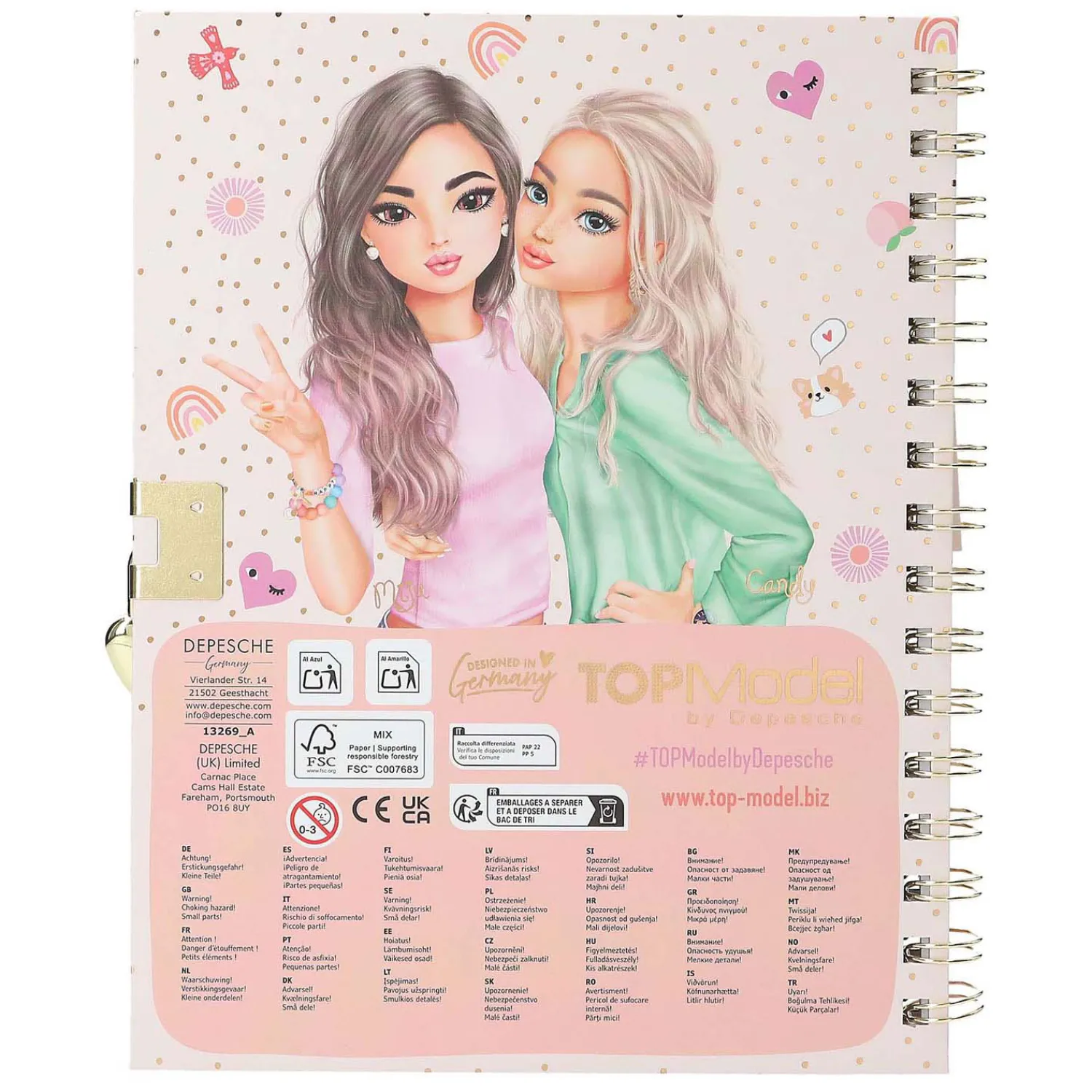 Dagboek met Slot & Armband>TOPModel Best