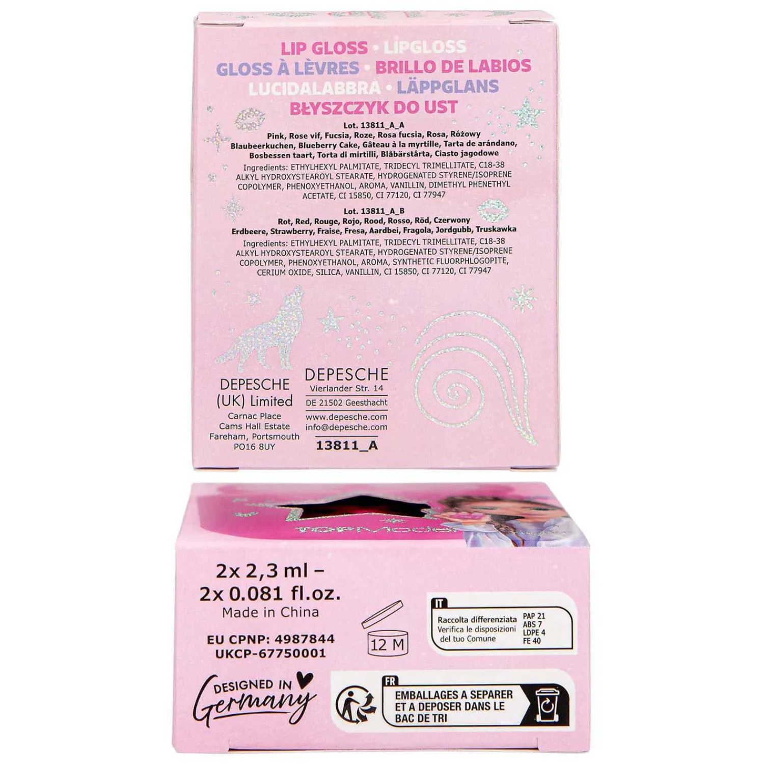 Lipgloss in Oordopjes Doosje - 2st.-TOPModel