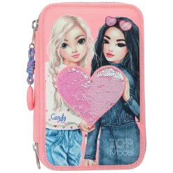 TOPModel 3-Vaks Etui met Wrijfpailetten Hot