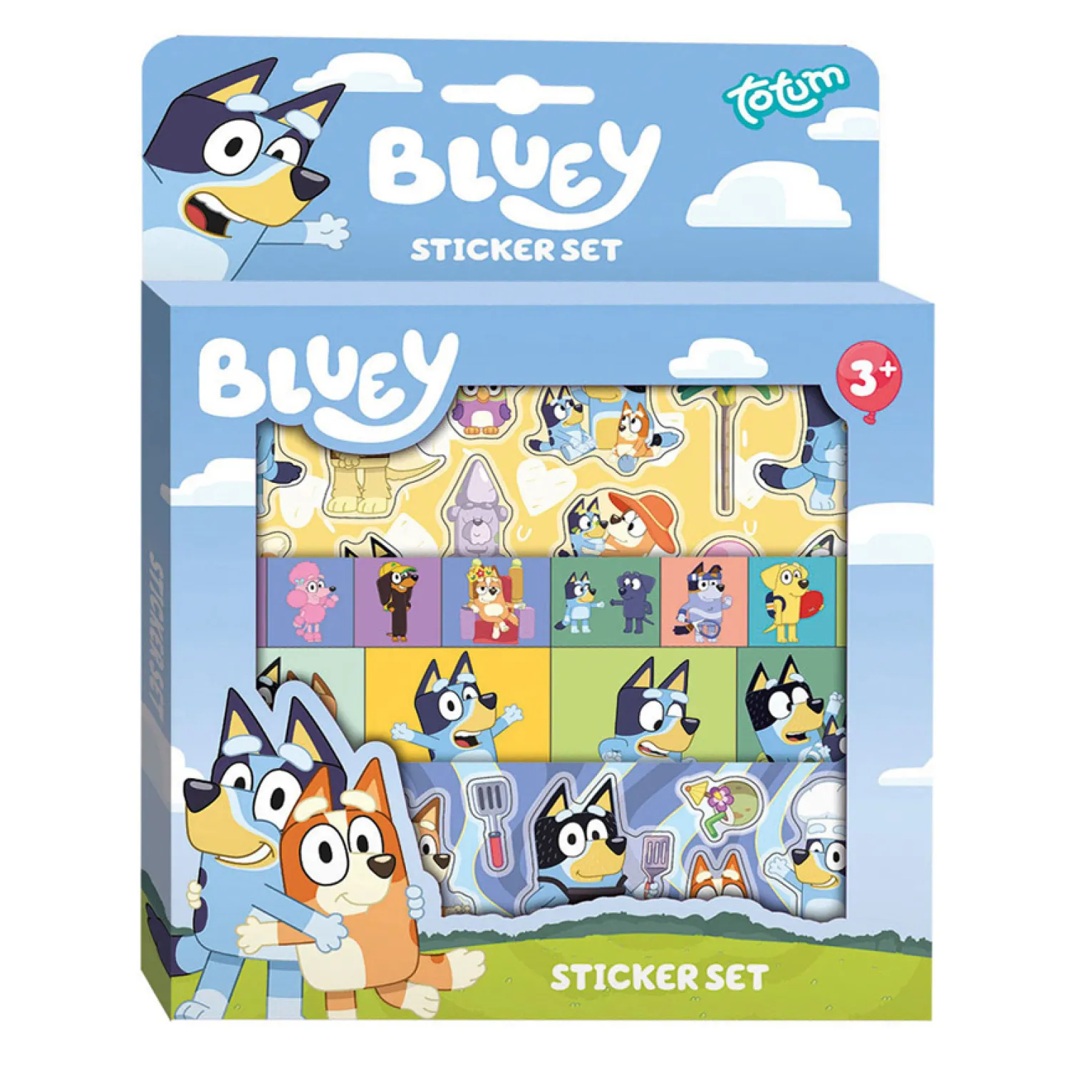 Bluey Stickerset met Speelachtergrond>Totum