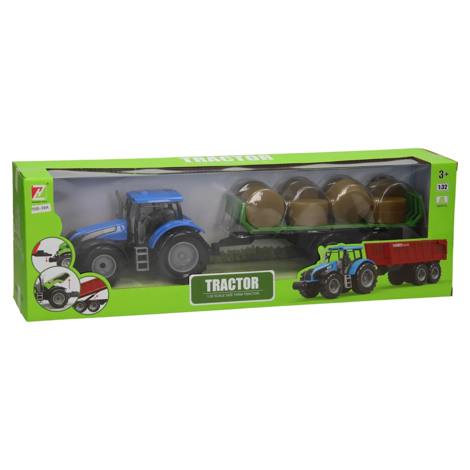 Tractor met Balenwagen 1:32- Outlet