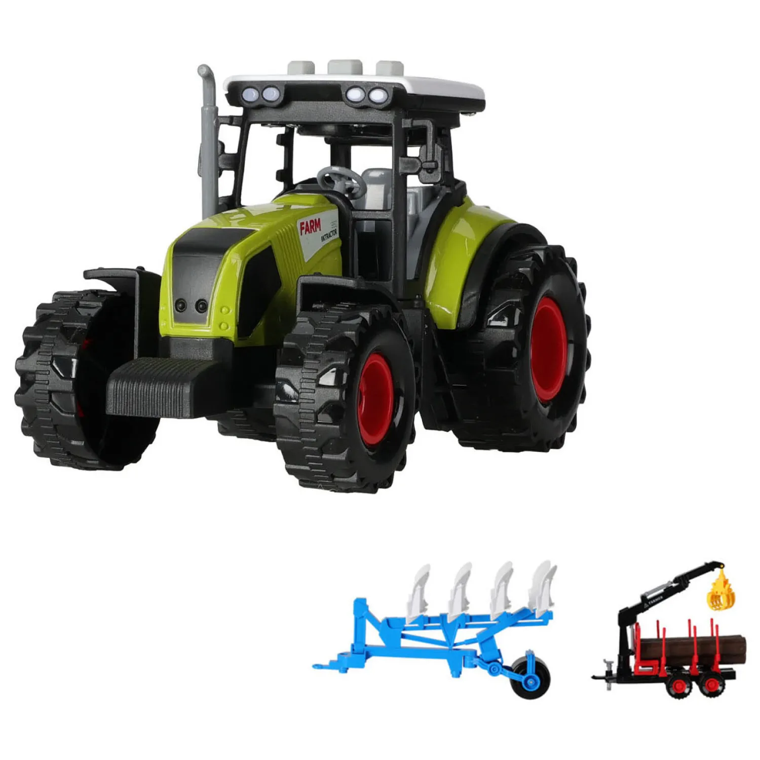 Tractor Schudder met Twee Aanhangers Online