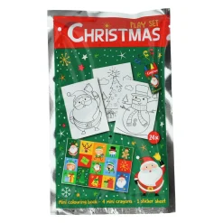 Wins Holland Traktatiesetje Kerstmis Kleurset met Krijtjes en Stickers Sale