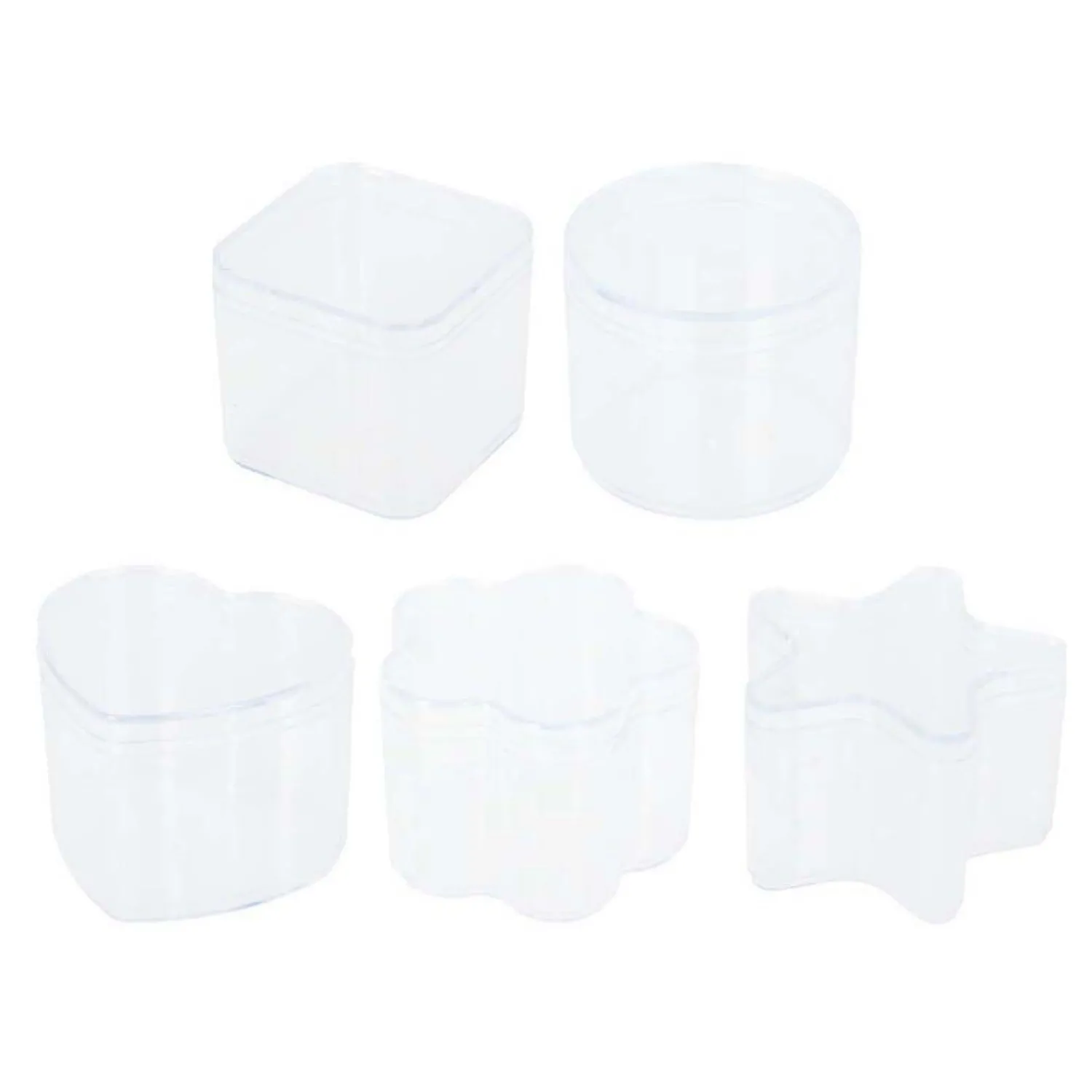 Transparante Opbergdoosjes Vormen, 5st. Sale