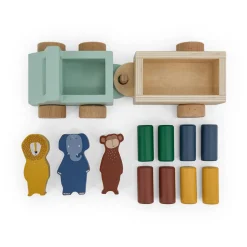 Trixie Houten Dieren Auto met Aanhangwagen Sale