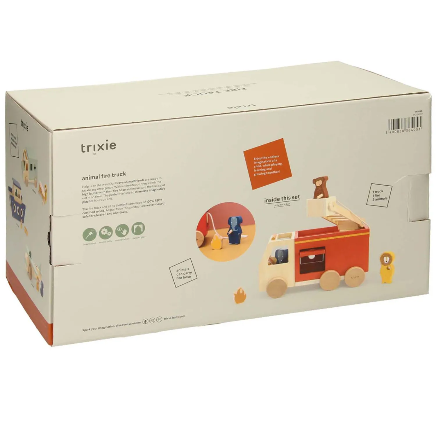 Houten Dieren Brandweerwagen>Trixie Outlet