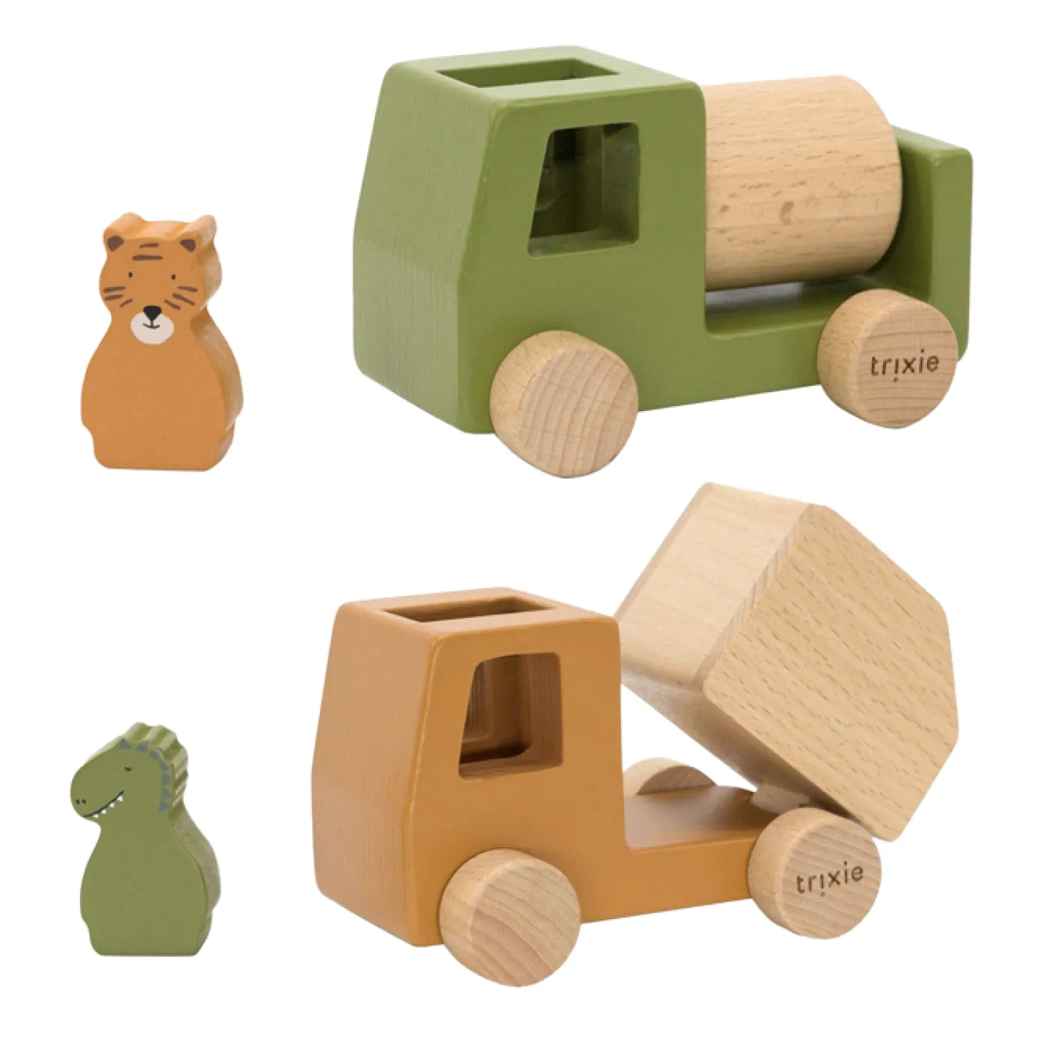 Trixie Houten Dieren Vrachtwagens, 4dlg. Best