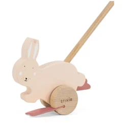 Houten Duwfiguur  - Mrs. Rabbit-Trixie Hot