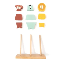 Houten Stapel Puzzel Dieren-Trixie Outlet