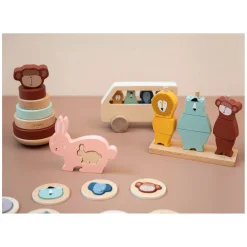 Houten Stapel Puzzel Dieren-Trixie Outlet