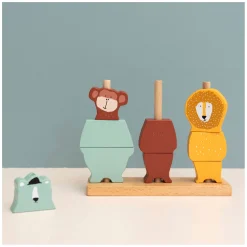 Houten Stapel Puzzel Dieren-Trixie Outlet