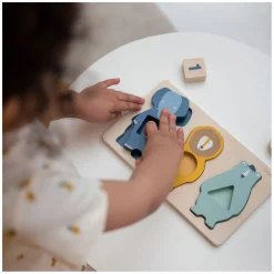 Houten Telpuzzel Dieren, 6st.><noscript><img width=