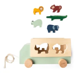 Houten Vormenstoof Dierentruck, 6dlg.>Trixie New