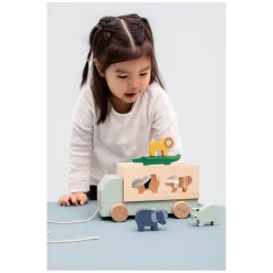 Houten Vormenstoof Dierentruck, 6dlg.><noscript><img width=