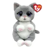 Babies Bellies Morgan Grey Cat, 15cm>Ty Beanie New