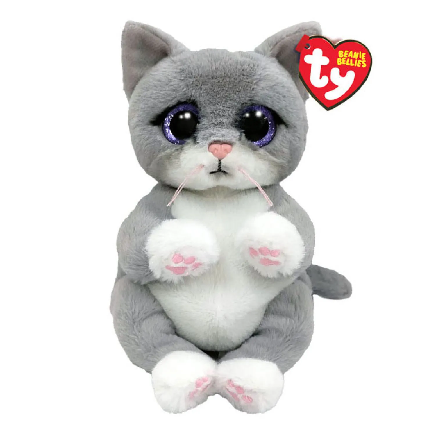 Babies Bellies Morgan Grey Cat, 15cm>Ty Beanie New