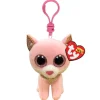 Ty Beanie Boo's Clip Fiona Pink Cat, 7cm Clearance