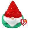 Ty Teeny Puffies Christmas Gnome Topsy , 10cm-Ty Beanie Outlet