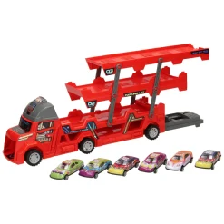 Uitklapbare Autotransporter met Afschietfunctie - Rood><noscript><img width=