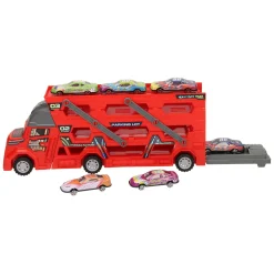 Uitklapbare Autotransporter met Afschietfunctie - Rood><noscript><img width=