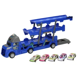 Uitklapbare Autotransporter met Afschietfunctie - Blauw><noscript><img width=