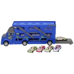 Uitklapbare Autotransporter met Afschietfunctie - Blauw><noscript><img width=