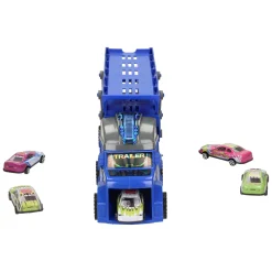 Uitklapbare Autotransporter met Afschietfunctie - Blauw><noscript><img width=