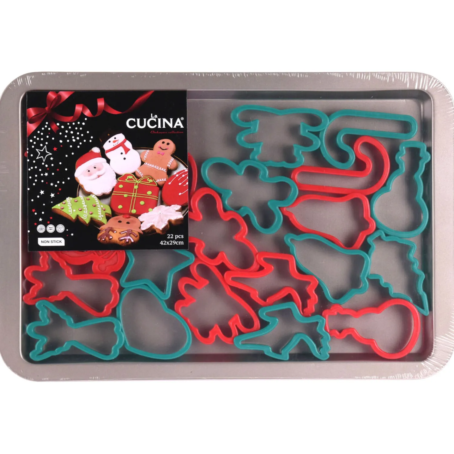 Uitsteekvormen met Bakplaat Kerst, 22st.> Clearance