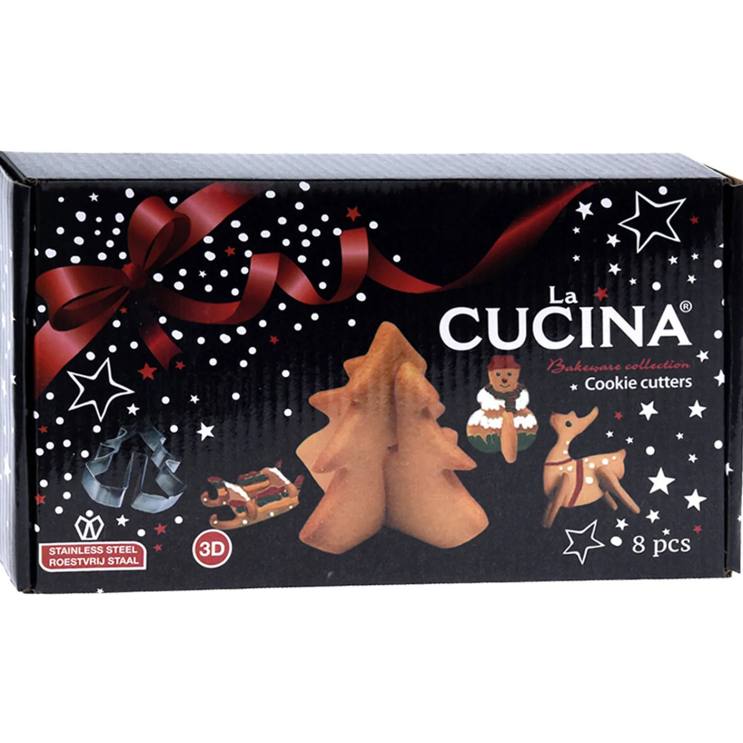 Uitsteekvormenset 3D Kerstkoekjes, 8dlg. Sale