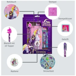 Unicorn Academy Creatieve Set met Notitieboek, 8dlg><noscript><img width=